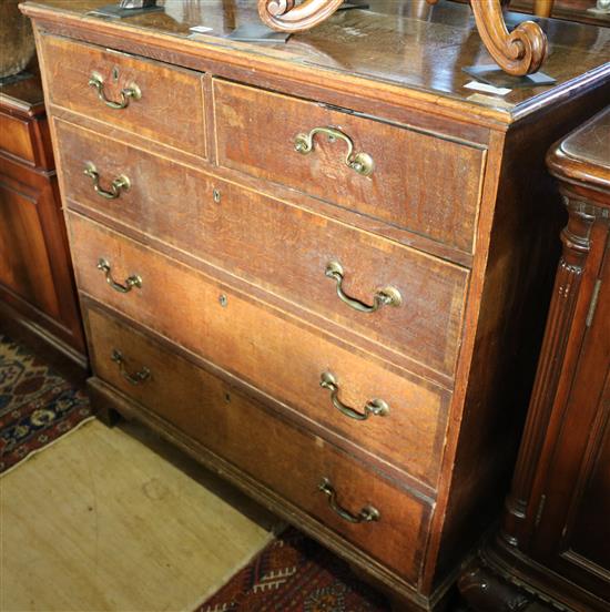 Georgian oak chest of drawers